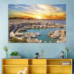 Kyrenia Harbour at Sunset Wall Art