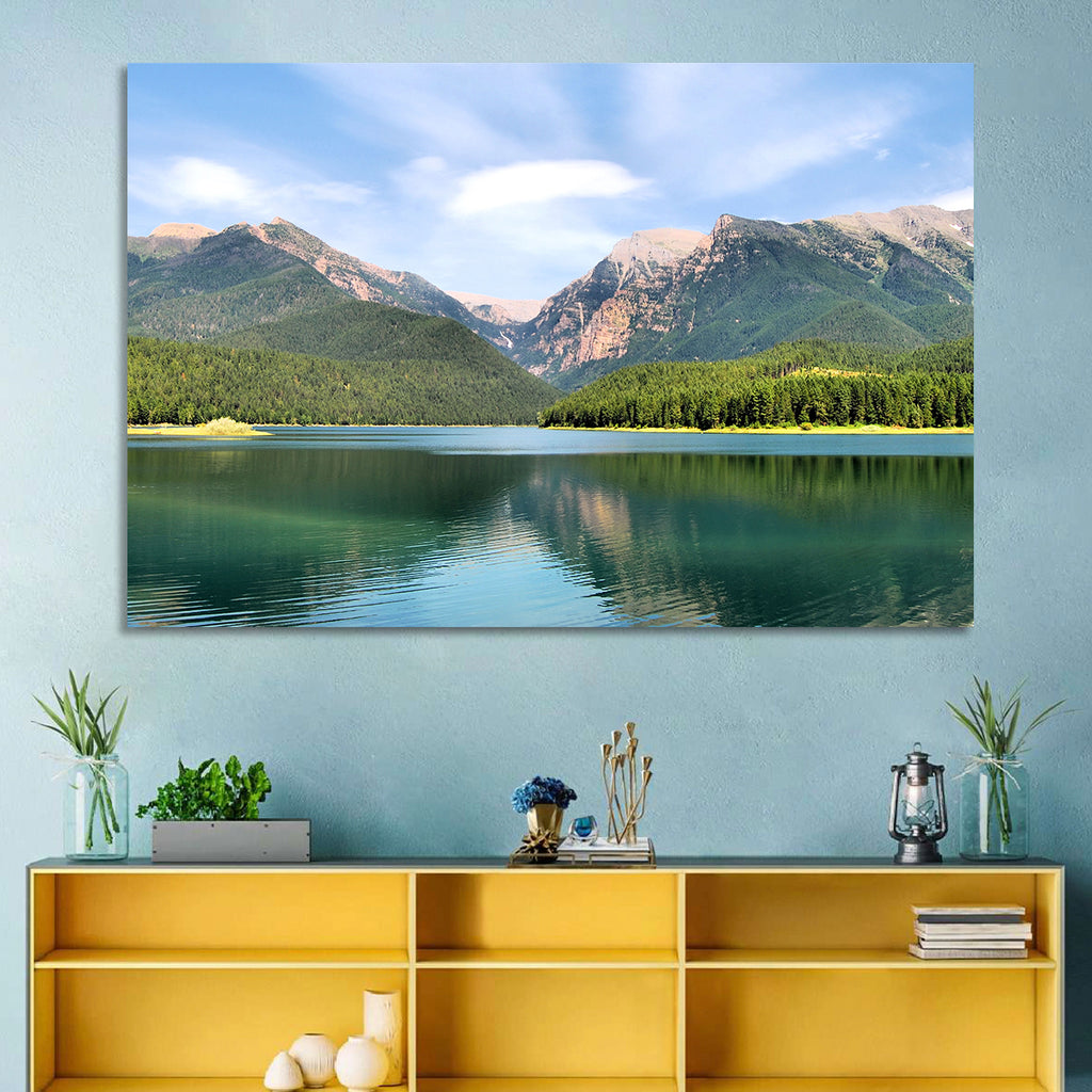 Mission Mountain Lake Reflection Wall Art