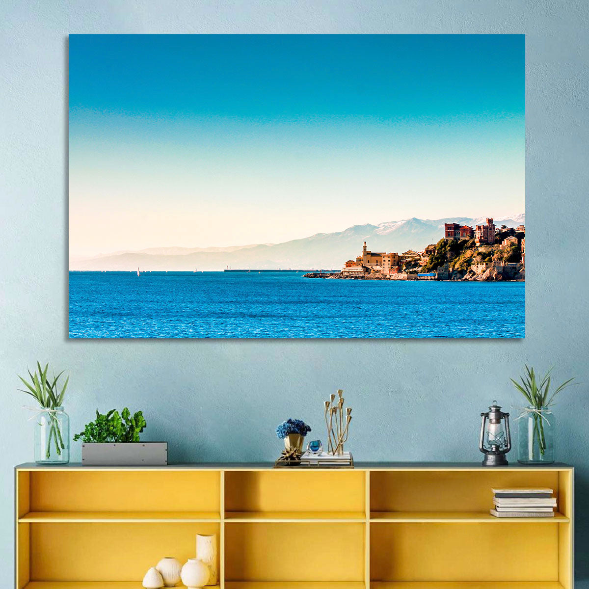 Genoa Coastal Seascape Wall Art