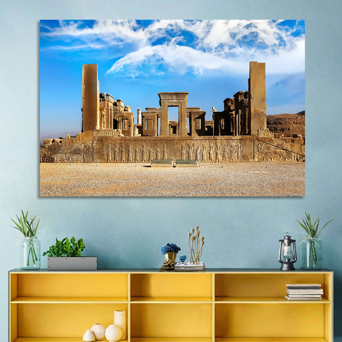 Tachara Palace, Persepolis Wall Art in a room, landscape
