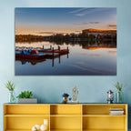 Dutzendteich Lake at Golden Hour Wall Art