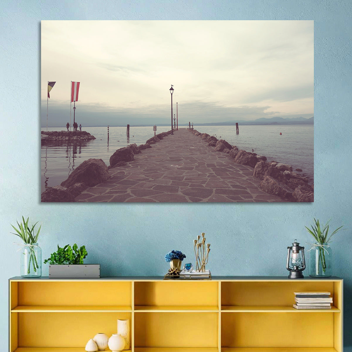 Stone Pier at Lake Garda Wall Art
