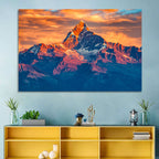 Machhapuchhre Sunrise Over Pokhara Wall Art