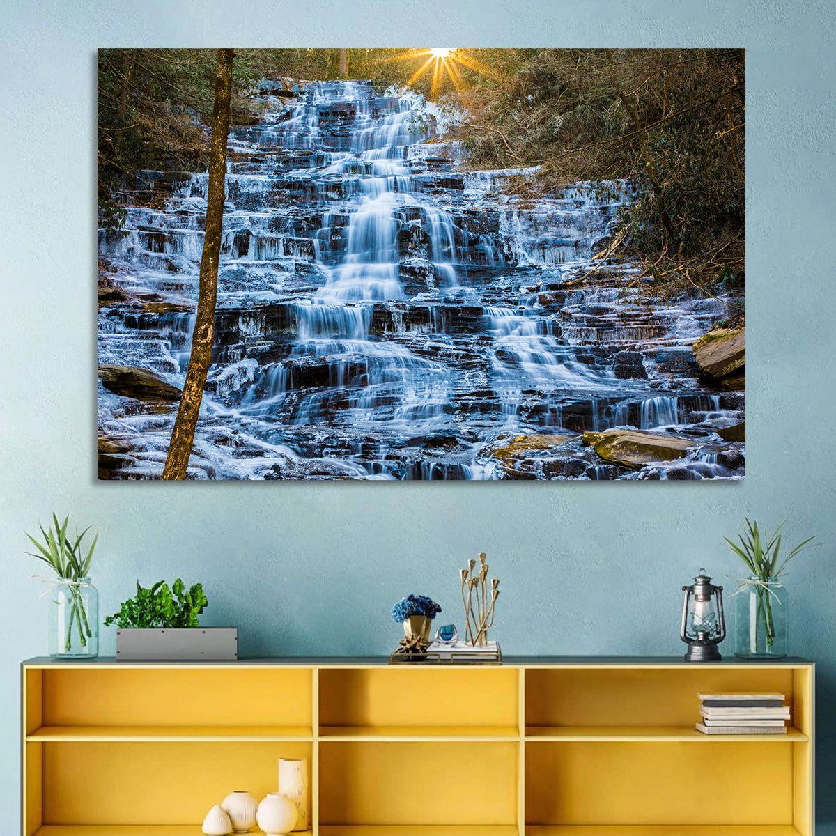 Minnehaha Falls Winter Cascade Wall Art