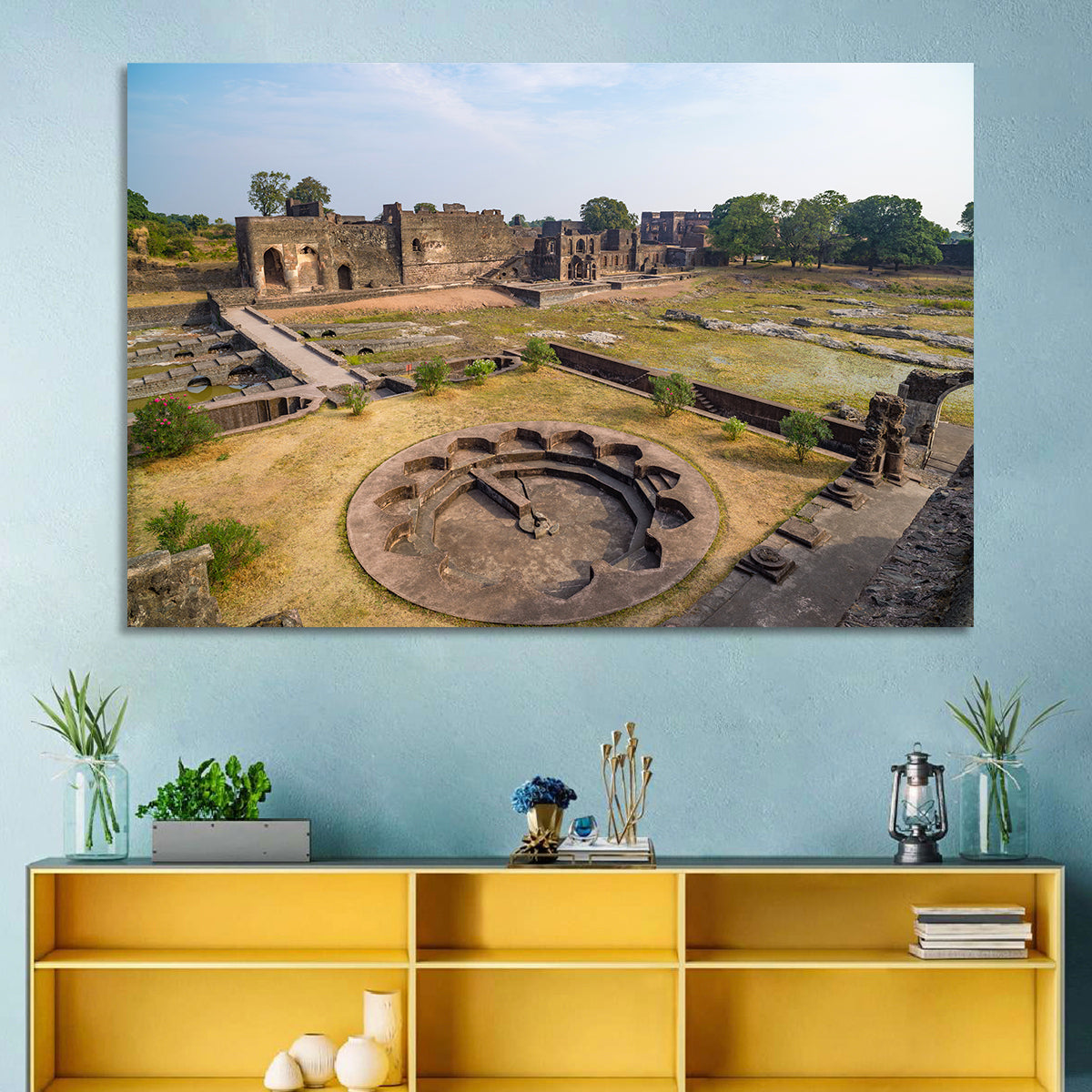 Bidar Fort Ruins Wall Art in a room, landscape