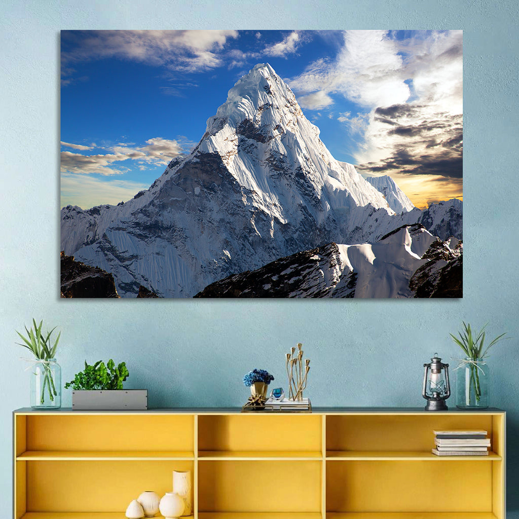 Ama Dablam at Golden Dusk Wall Art