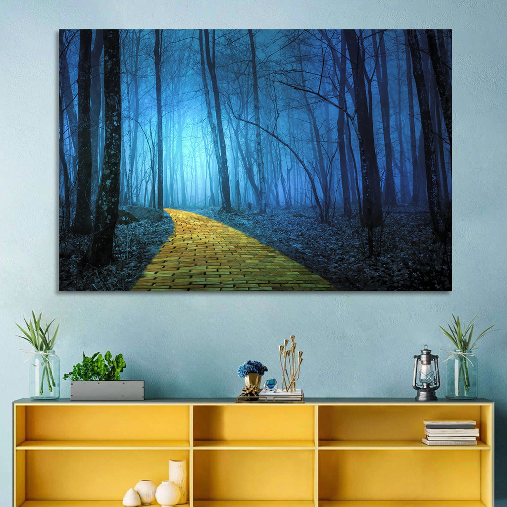 Misty Yellow Brick Road Wall Art