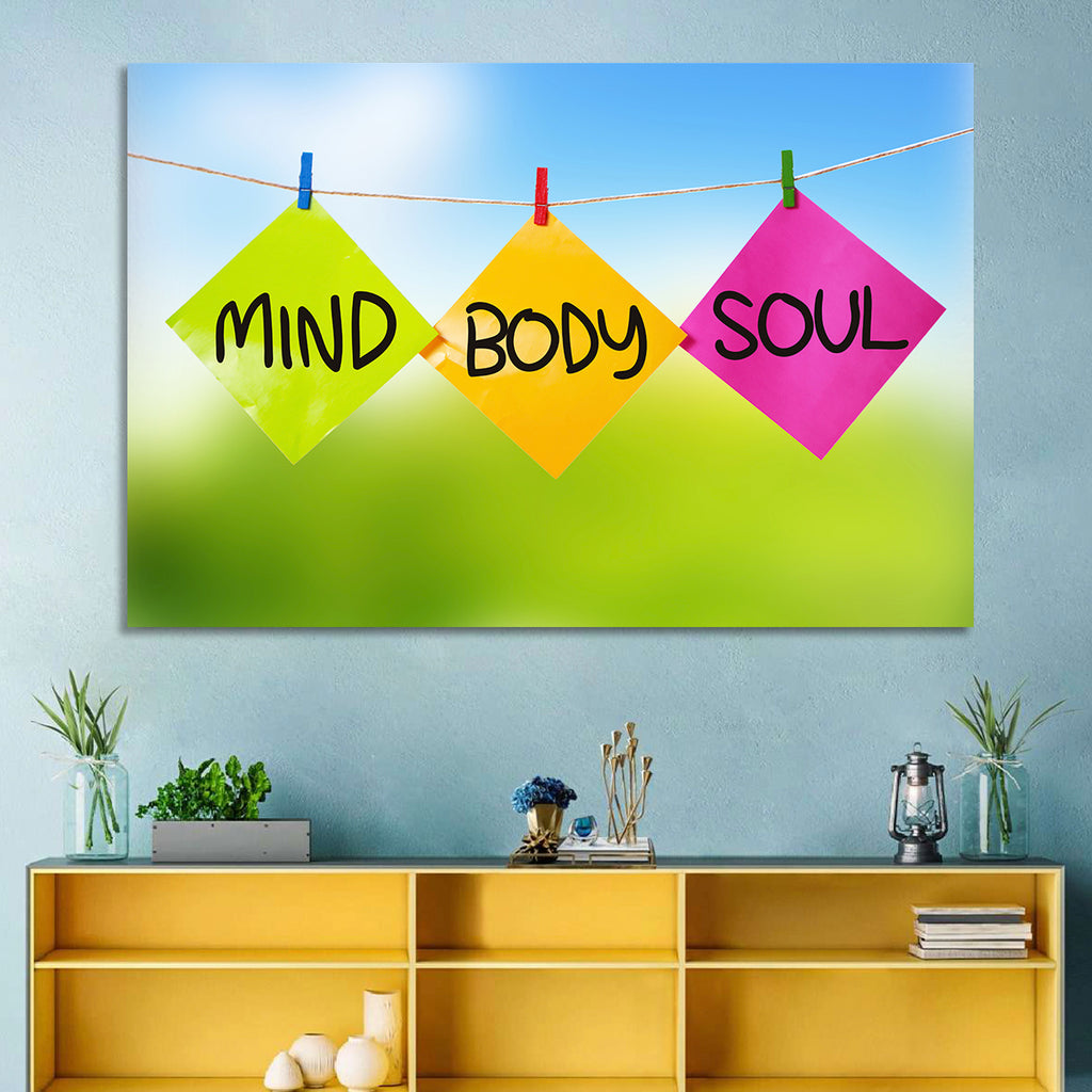 Mind Body Soul Paper Trio Wall Art