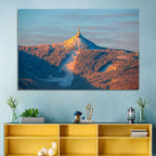 Ještěd Summit at Golden Hour Wall Art