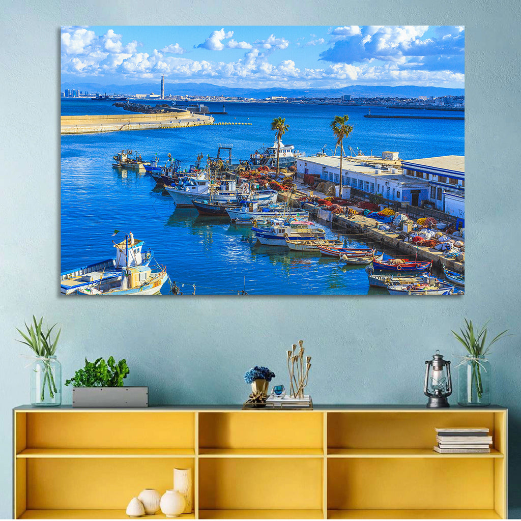 Sfax Fishing Harbor Wall Art