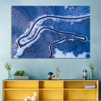 Montenegro Snowy Mountain Road Wall Art