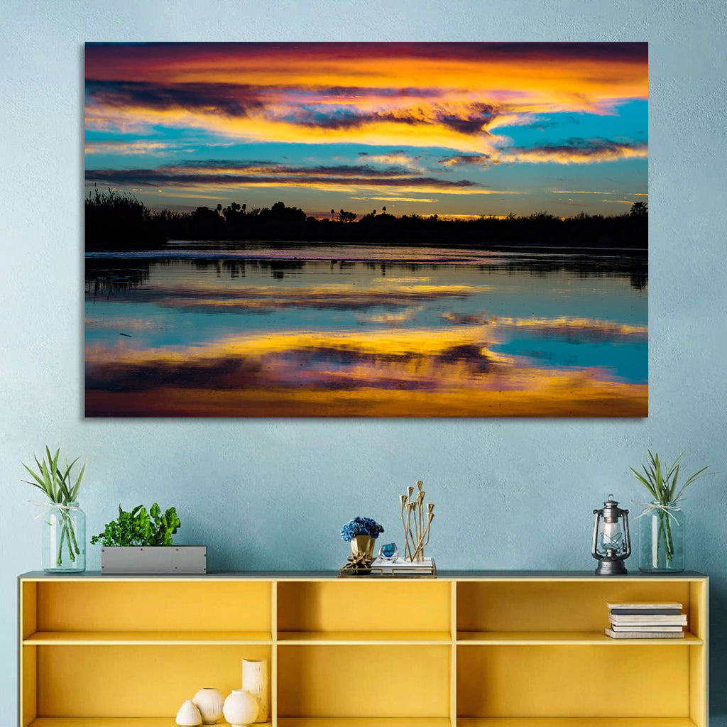 Colorado River Dusk Reflection Wall Art
