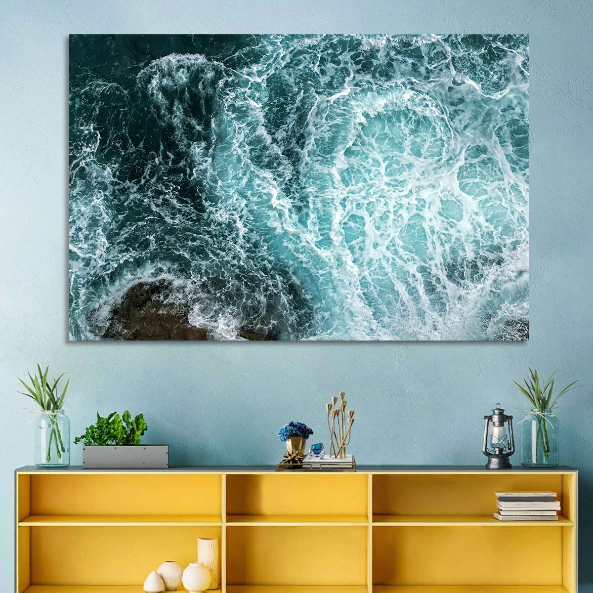 Ocean Waves Splash Wall Art