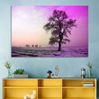 Violet Winter Dawn Tree Wall Art