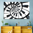 Recursive Spiral Piano Keys Wall Art
