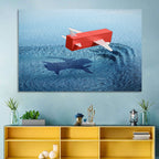 Flying Shipping Container Wall Art