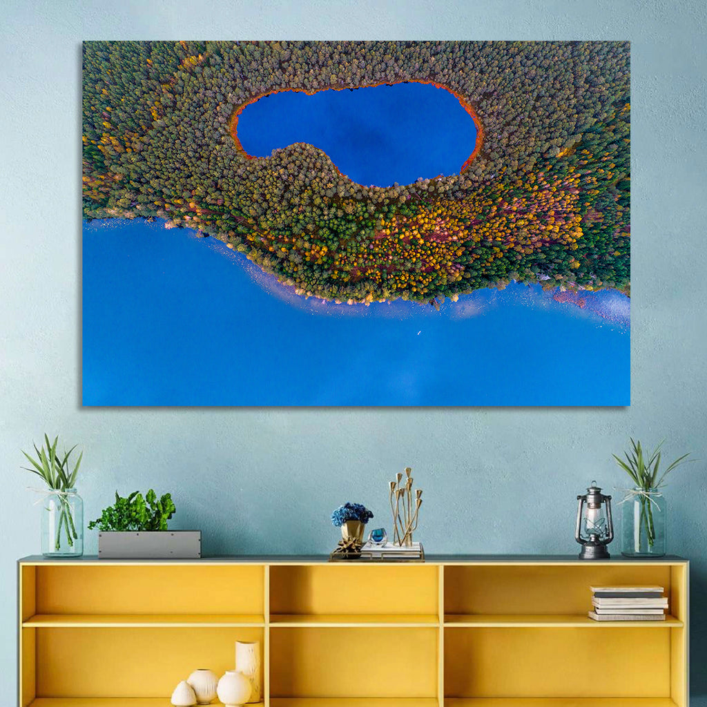 Autumn Forest Lake Wall Art