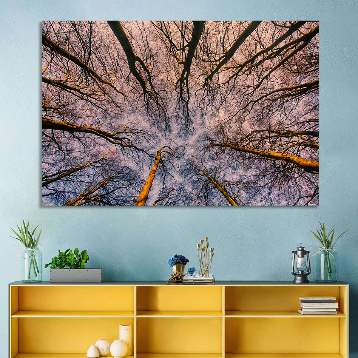Misty Forest Canopy Wall Art