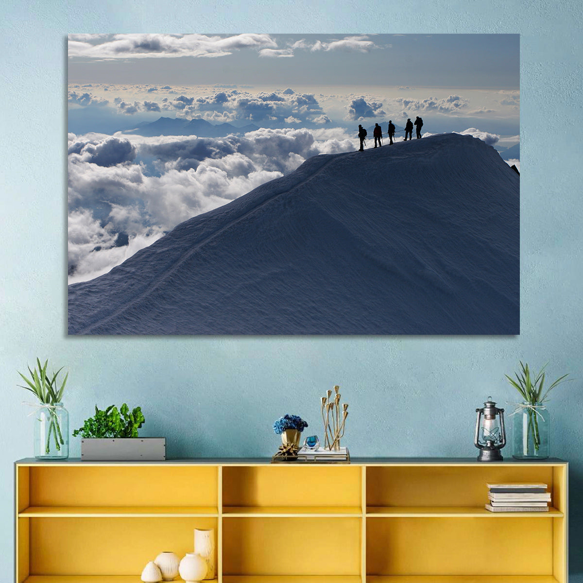 Above the Clouds Wall Art in a room, landscape