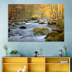 Autumn Mountain Stream Wall Art