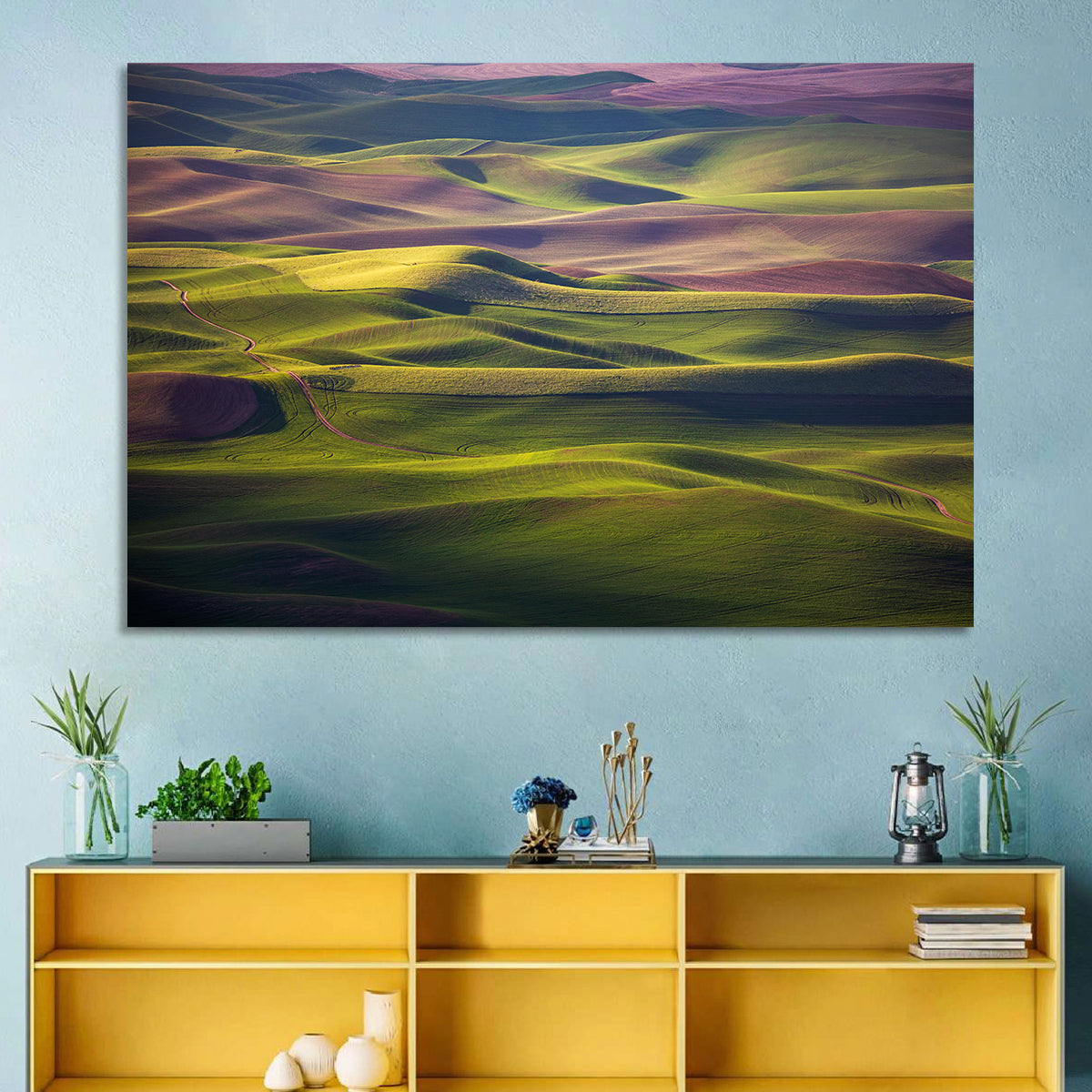 Palouse Farmland at Golden Hour Wall Art