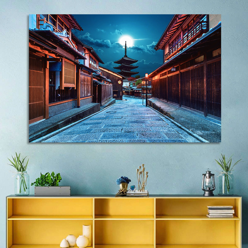 Moonlit Sannen Zaka Kyoto Wall Art