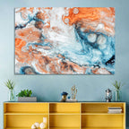 Copper Marble Fluid Abstract Wall Art