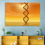 Dna Helix at Sunset Wall Art