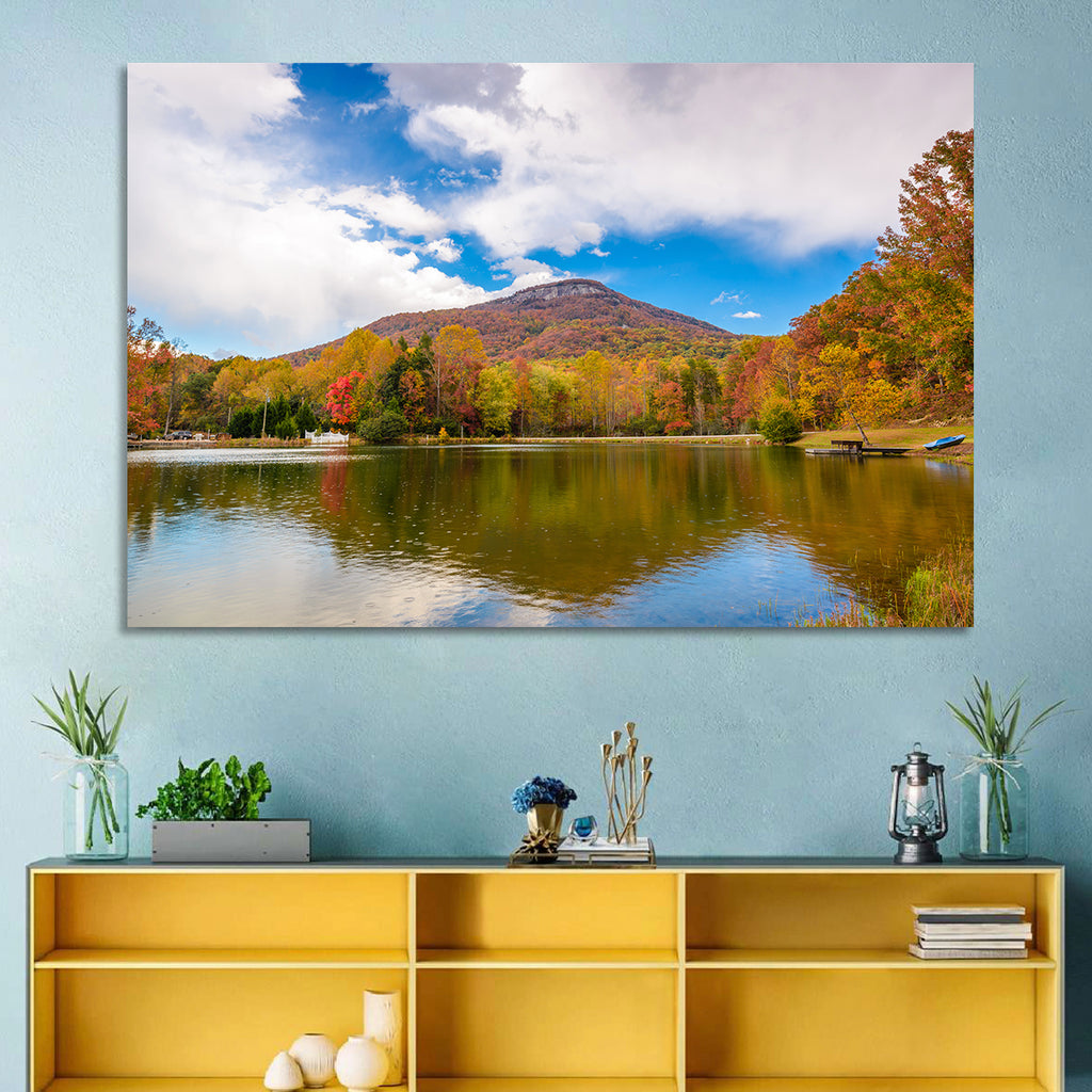 Yonah Mountain Autumn Reflection Wall Art