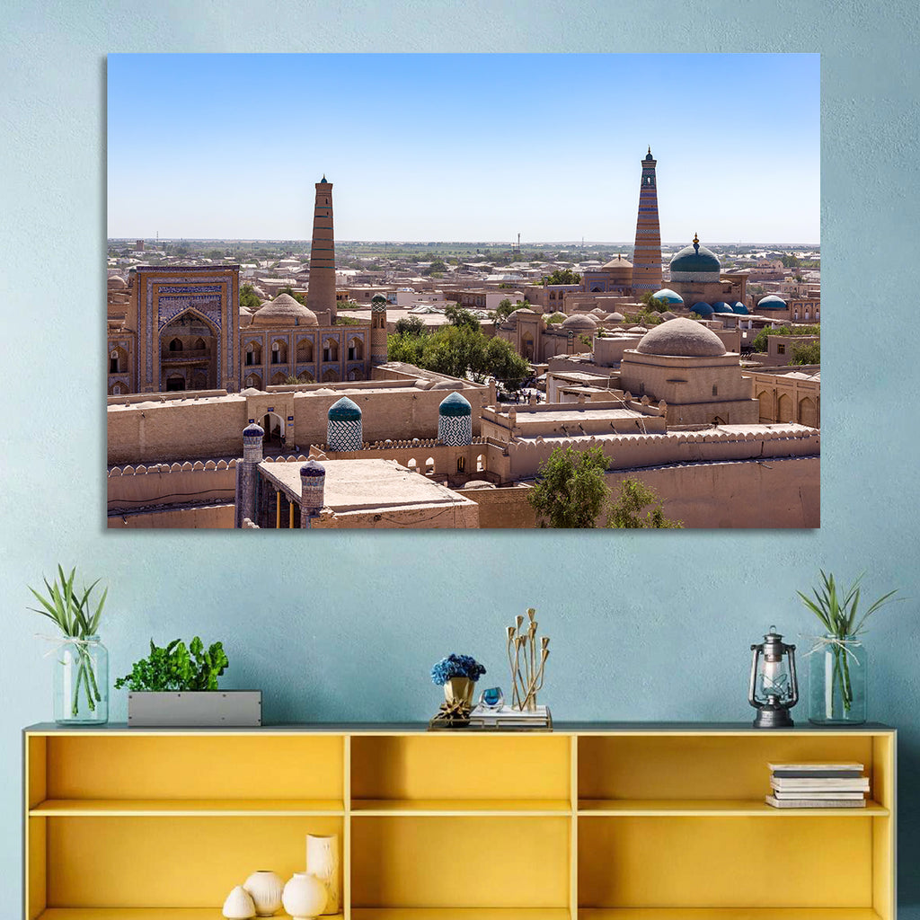 Khodja Mosque Minarets, Khiva Wall Art