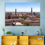 Khodja Mosque Minarets, Khiva Wall Art