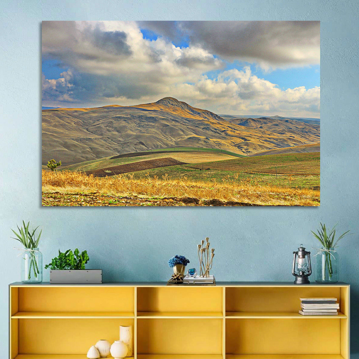 Shamakhi Valley Harvest Fields Wall Art