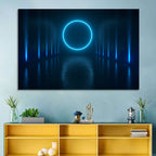 Glowing Neon Corridor Wall Art