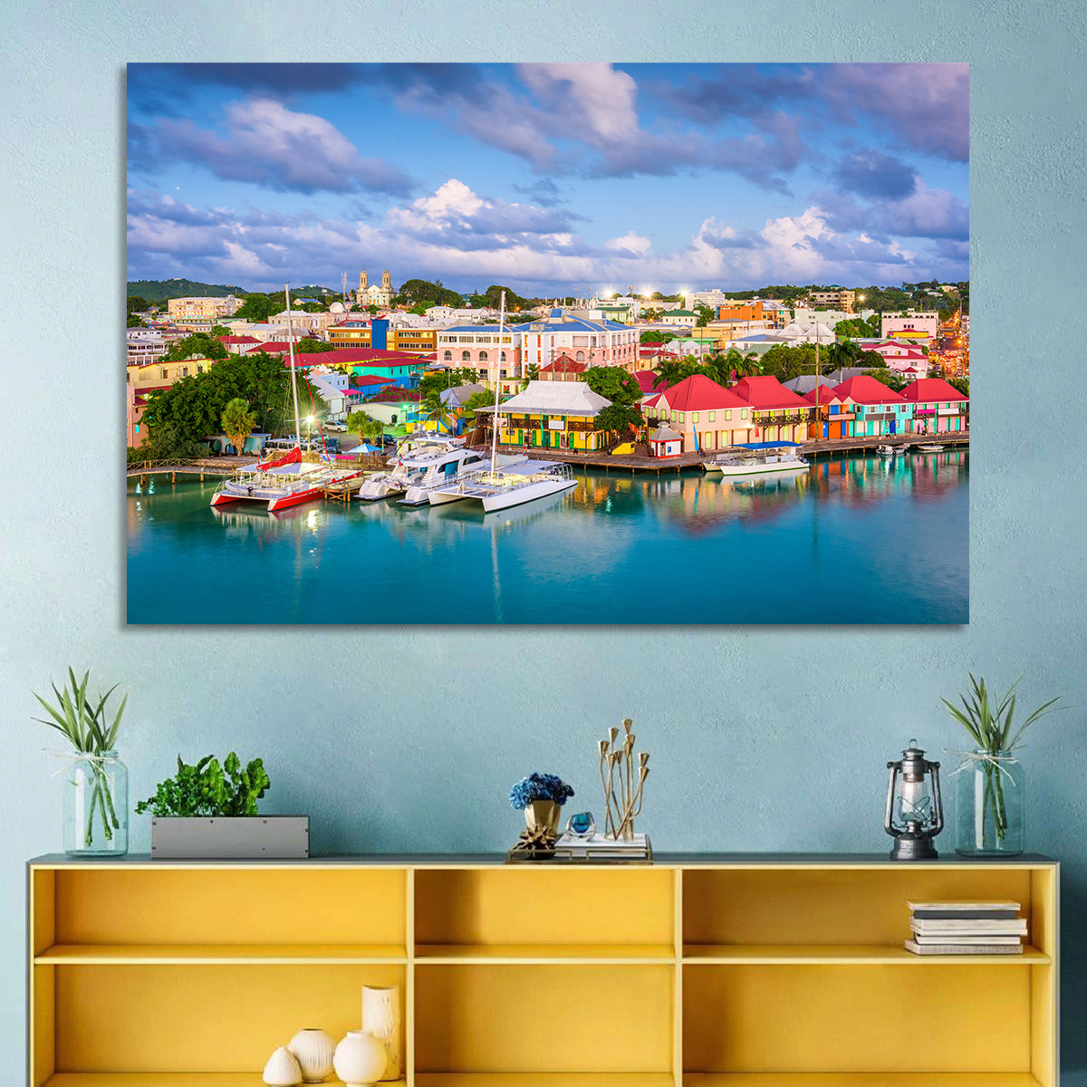 St. John’s Harbor at Golden Dusk Wall Art