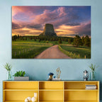 Devils Tower at Sunset Wall Art