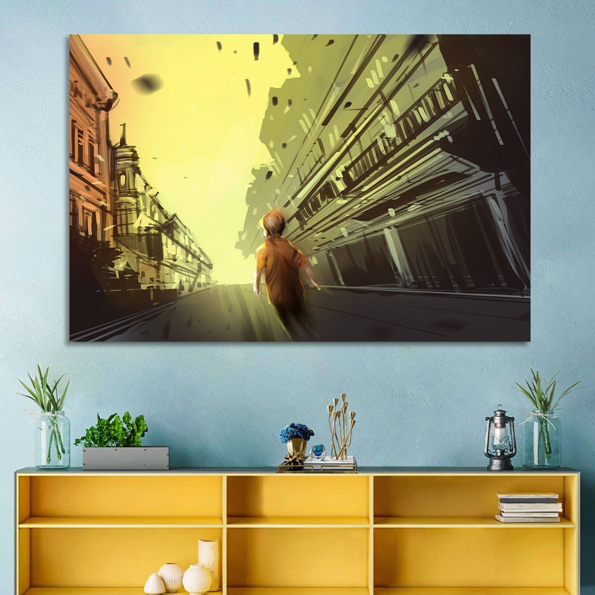 Child Walking Toward Light Wall Art