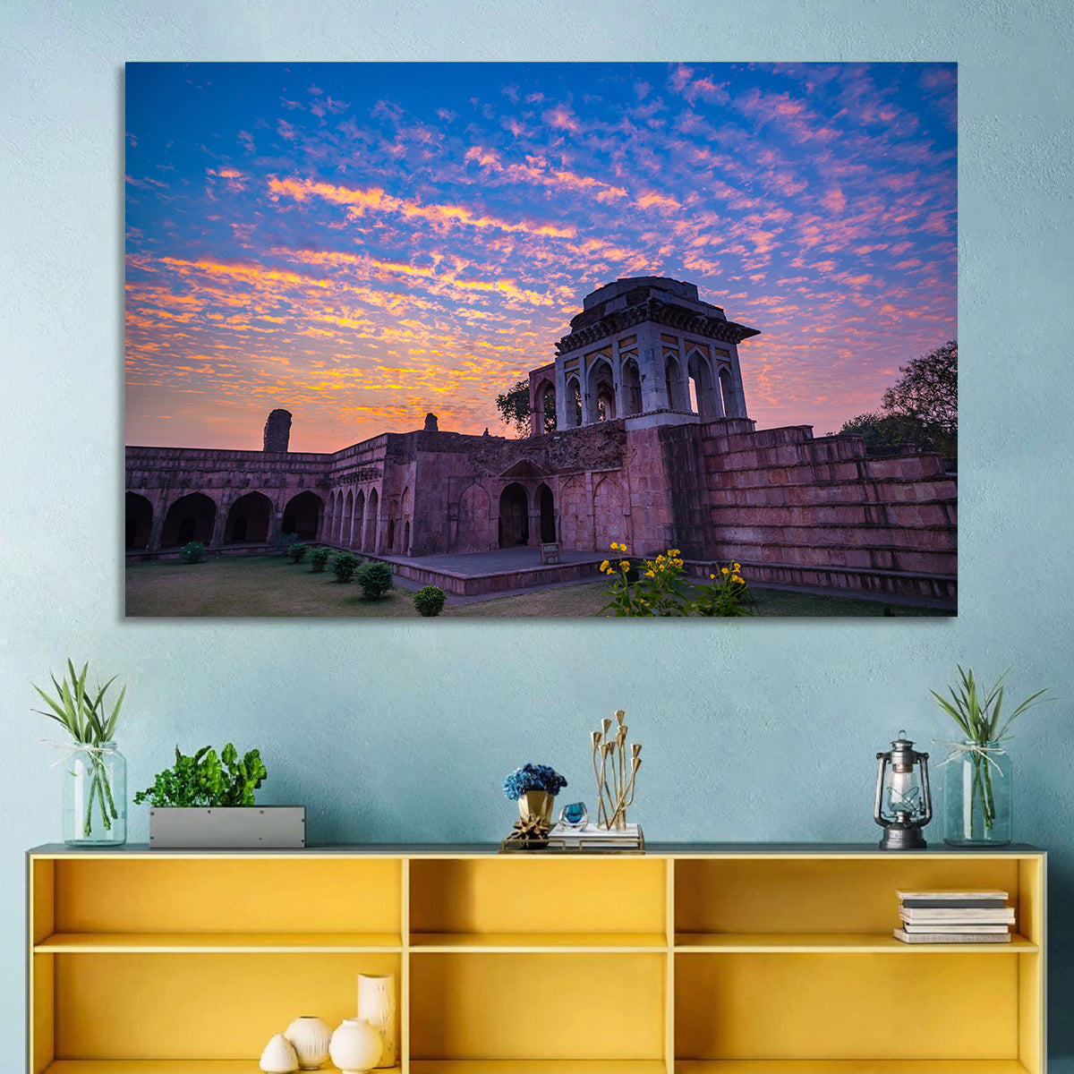 Ashrafi Mahal Sunset Wall Art in a room, landscape
