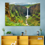 Maletsunyane Falls with Torch Lilies Wall Art