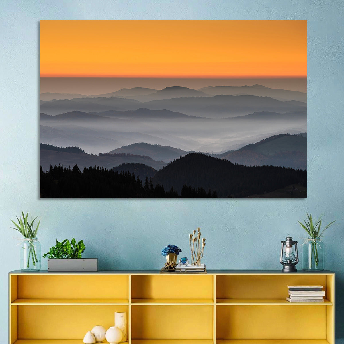 Rarau Mountains Sunrise Wall Art