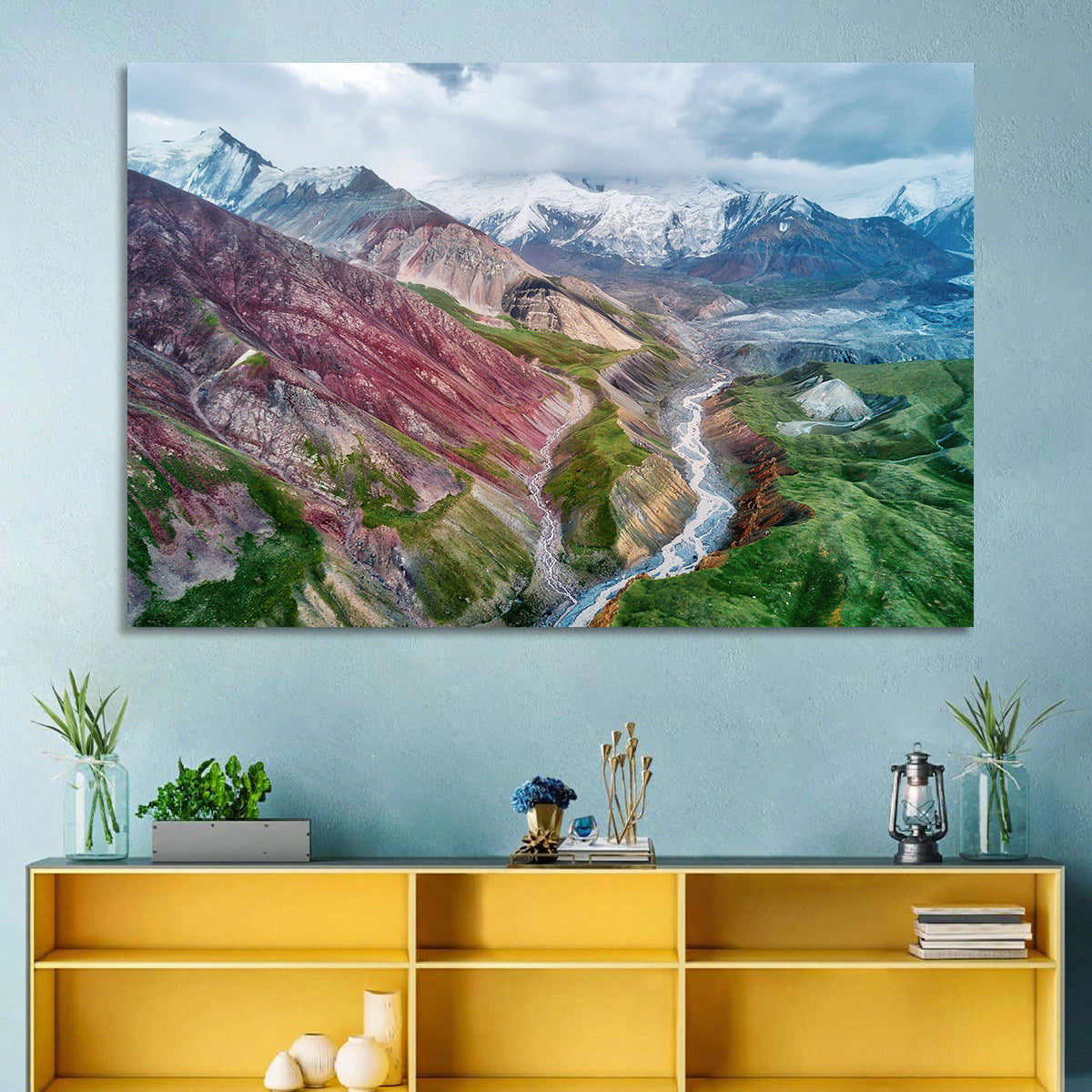 Mount Lenin Glacial Valley Wall Art