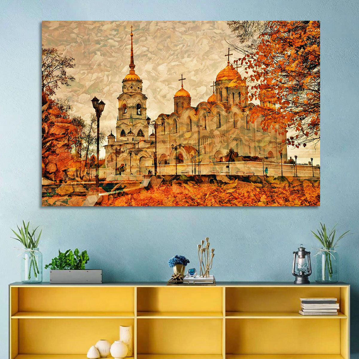 Dormition Cathedral Vladimir Wall Art in a room, landscape