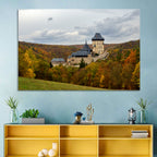 Karlštejn Castle in Autumn Forest Wall Art