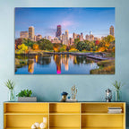 Chicago Skyline at Twilight Wall Art