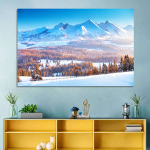 Snowy Mountain Peaks Wall Art