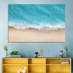 Top-down Turquoise Beachscape Wall Art