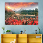 Obersee Sunrise Over Red Rocks Wall Art