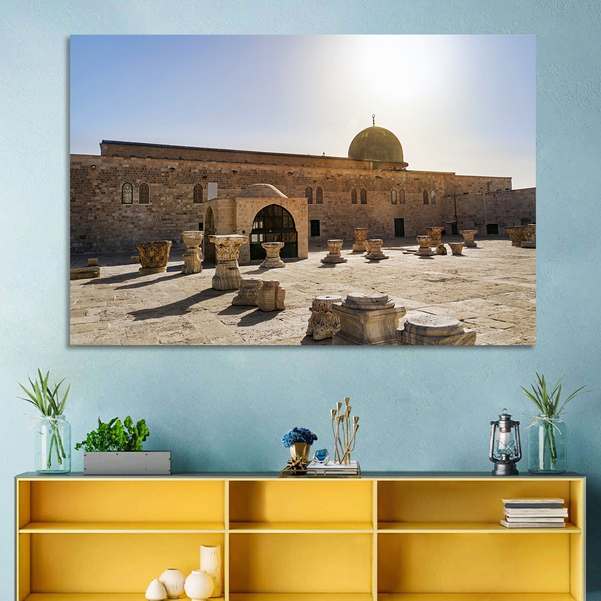 Al-aqsa Mosque Courtyard Wall Art in a room, landscape