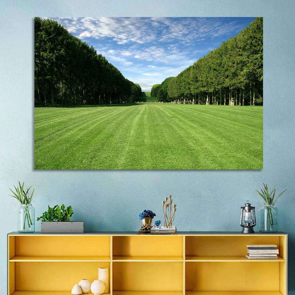Tree-lined Manicured Lawn Wall Art
