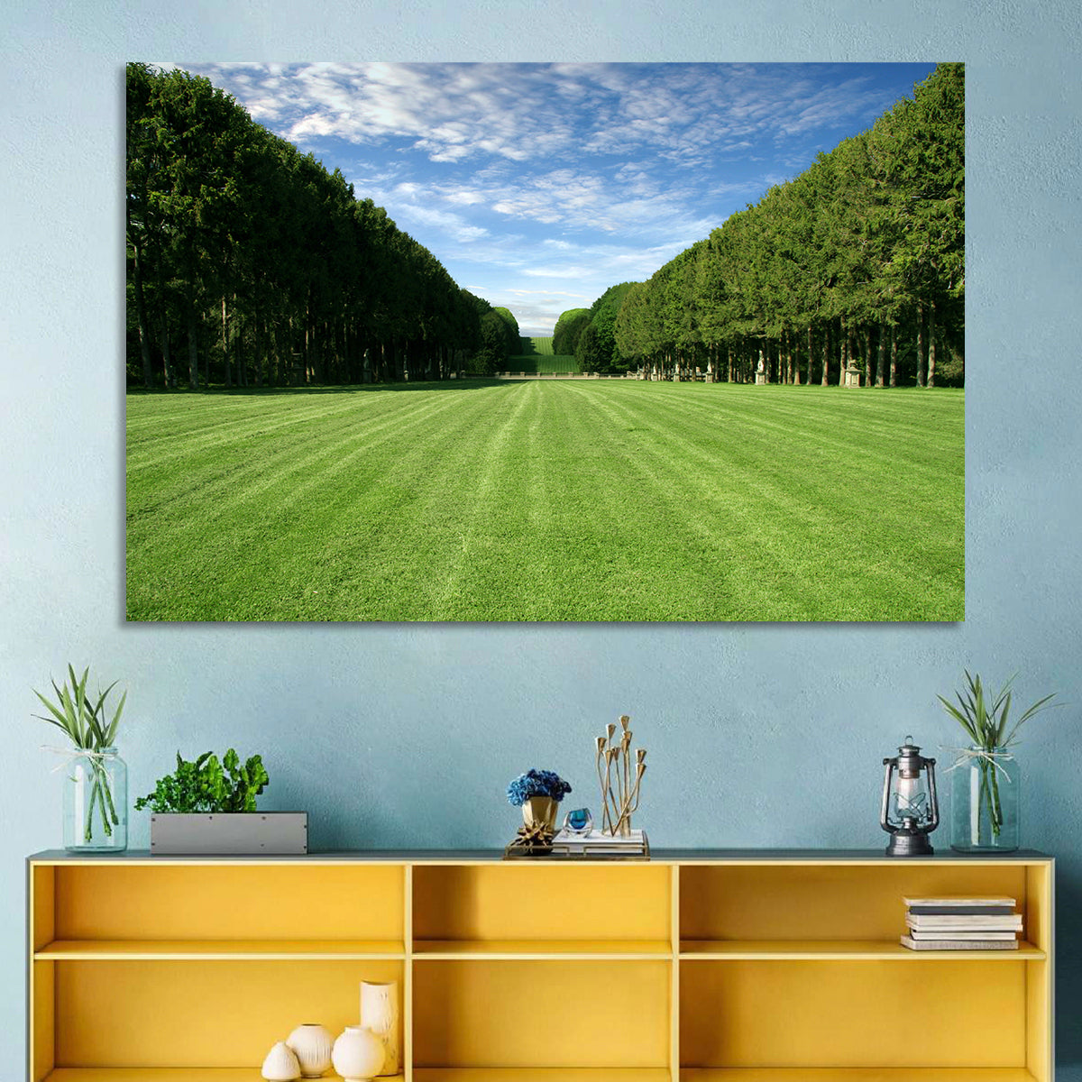 Tree-lined Manicured Lawn Wall Art