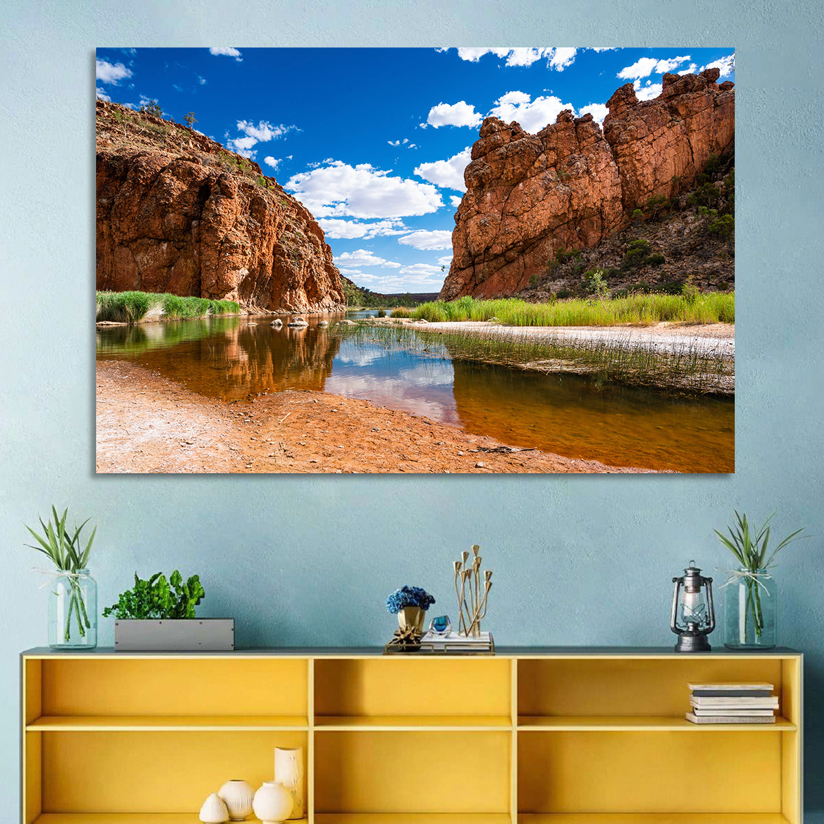 Glen Helen Gorge Wall Art in a room, landscape